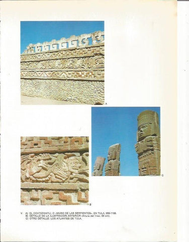 LAMINA 27340: Muro de las serpientes o Coatepantli en Tula, Mexico