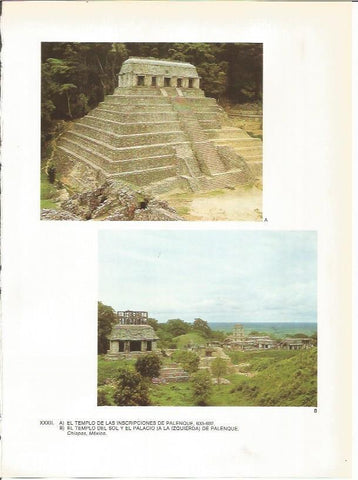 LAMINA 27367: Templo de las Inscripciones y Templo del Sol de Palenque, Mexico