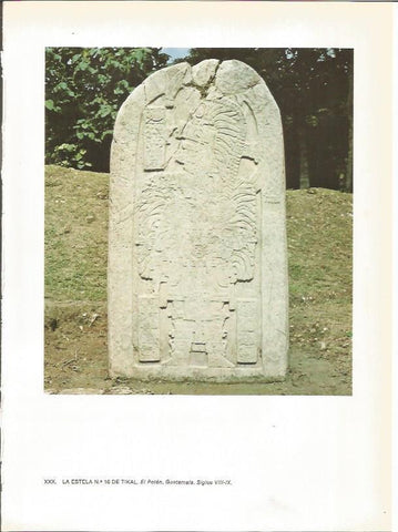 LAMINA 27365: Estela numero 16 de Tikal, Guatemala