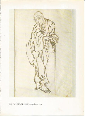 LAMINA 27555: Autorretrato de Hokusai