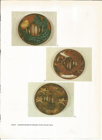 LAMINA 27543: Guarniciones de sable japones