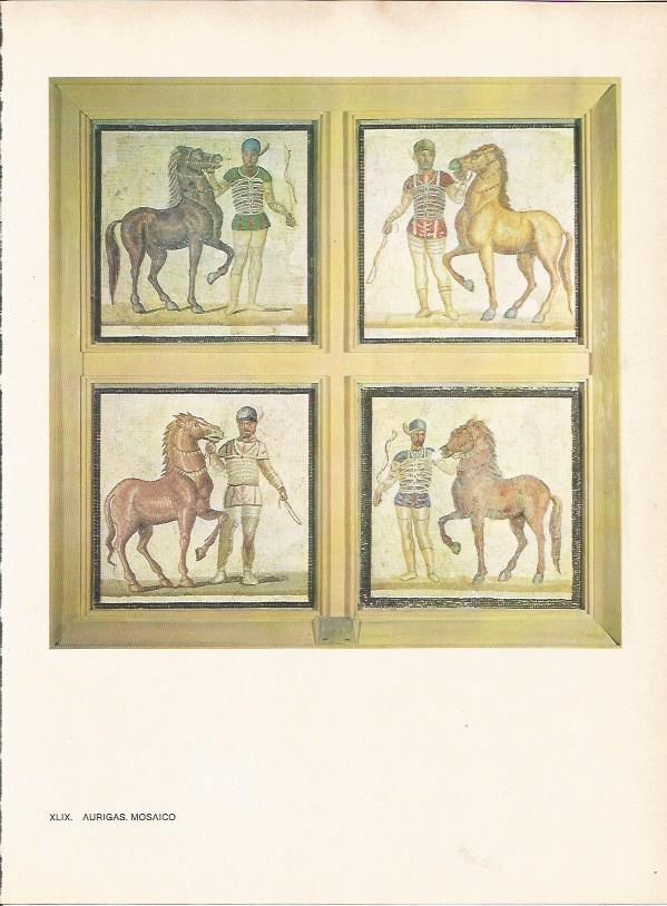 LAMINA 27498: Mosaico romano de aurigas