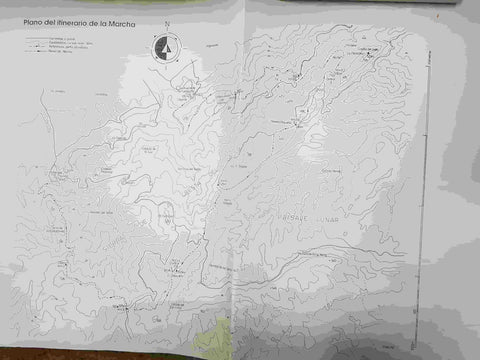 Plano: del itinerario de la Marcha (Ruta Sierra de la Cresta del Gallo, Paisaje Lunar)