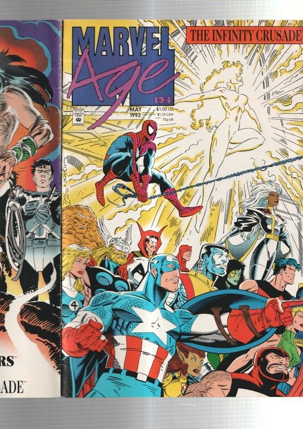 Marvel Age numero 124 (may 1993) The Infinity Crusade (cubierta abierta lomo parte superior)