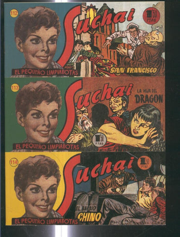 Facsimil: Suchai 3 en 1 numero 112/114: San Francisco-La hija del dragon-El Barrio chino