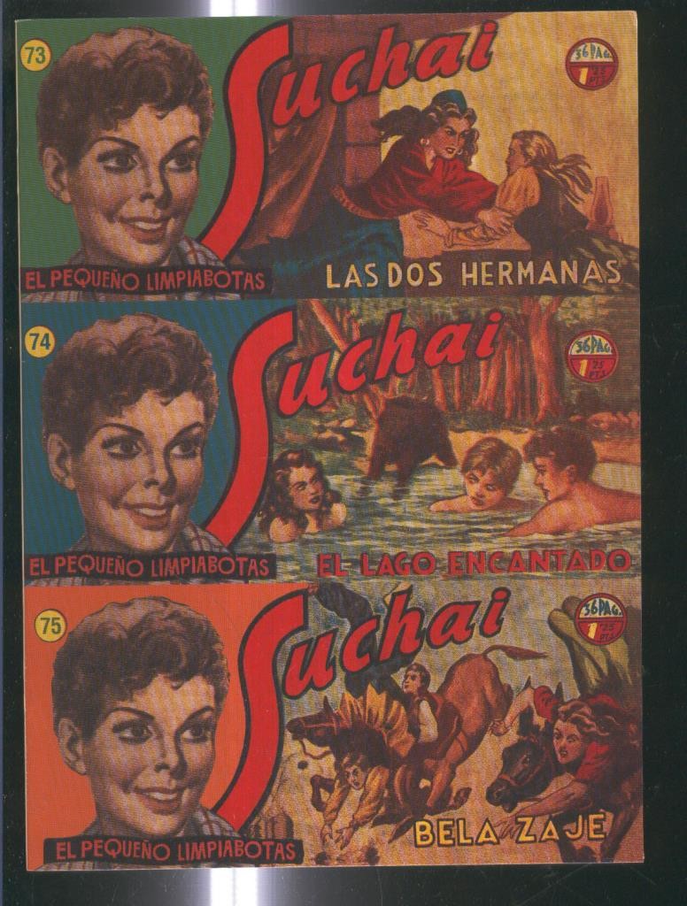 Facsimil: Suchai 3 en 1 numero 073/075: Bela Zaje-Las dos hermanas-El lago encantado