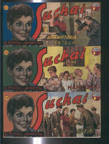 Facsimil: Suchai 3 en 1 numero 037/039: Manicomio-Una historia extraña-El gran dia