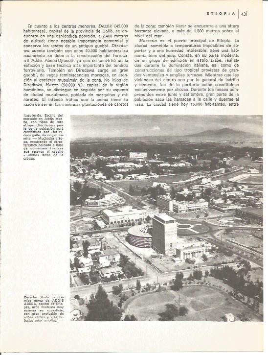 LAMINA V01709: Vista panoramica de Addis Abeba, Etiopia