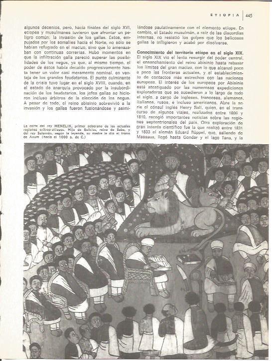 LAMINA V01717: Imagen de la corte de la corte del rey Menelik