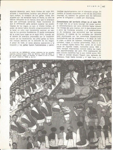 LAMINA V01717: Imagen de la corte de la corte del rey Menelik