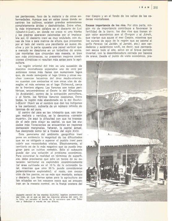 LAMINA V01699: Vsta parcial de los montes Elburz, Iran