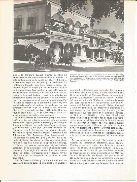 LAMINA V01760: Vista parcial calle en Rangun