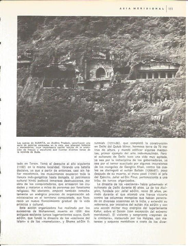 LAMINA V01763: Cuevas de Ajanta en Andhra Pradesh