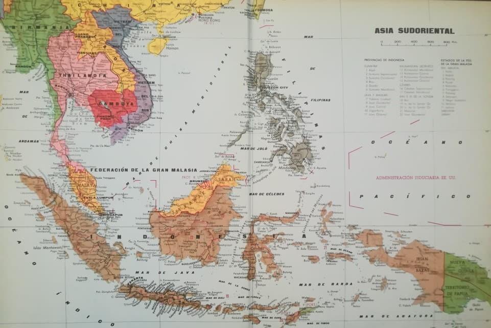 LAMINA V01734: Mapa Asia Sudoriental