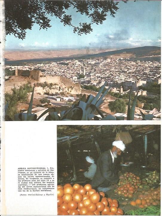 LAMINA V01585: Vistas de Fez y productos agricolas, Marruecos