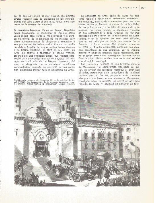 LAMINA V01597: Ilustracion recibimiento de Napoleon III en la catedra de argel