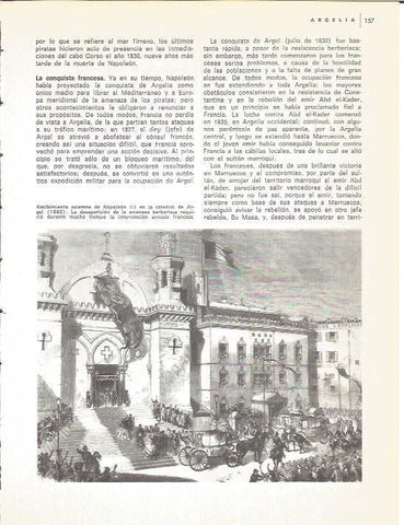 LAMINA V01597: Ilustracion recibimiento de Napoleon III en la catedra de argel