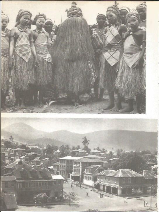 LAMINA V01667: Danza tribal y vistas de Freetown en Sierra Leona