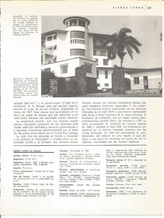 LAMINA V01669: Palacio del Gobierno en Freetown, Sierra Leona