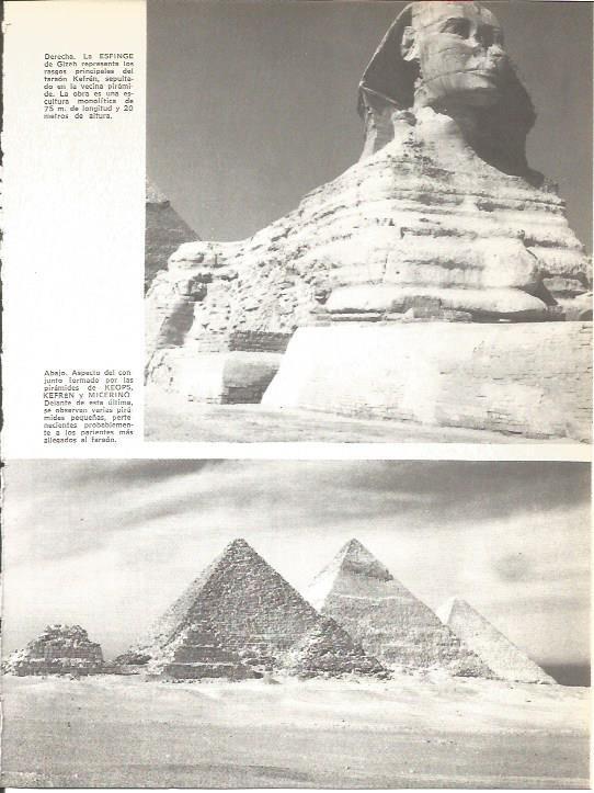 LAMINA V01634: Vistas piramides de Keops, Kefren y Micerino y esfinge de Giza