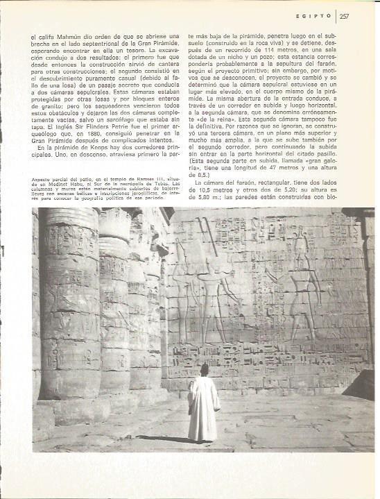 LAMINA V01635: Vista parcial del patio de Ramses III en Medinet Habu