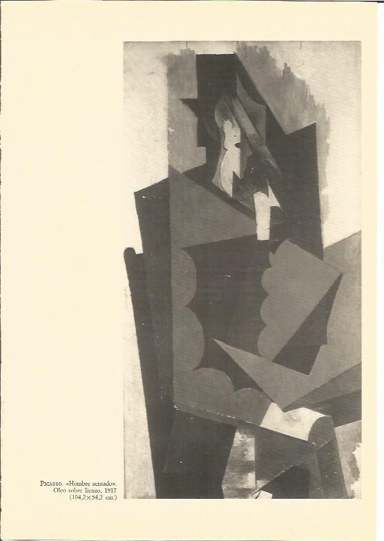 LAMINA V01896: Hombre sentado por Picasso
