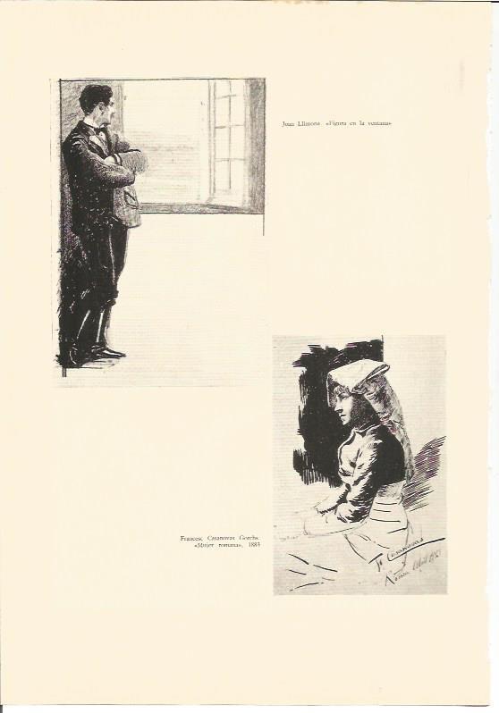 LAMINA V01908: Figura en la ventana por J. Llimona