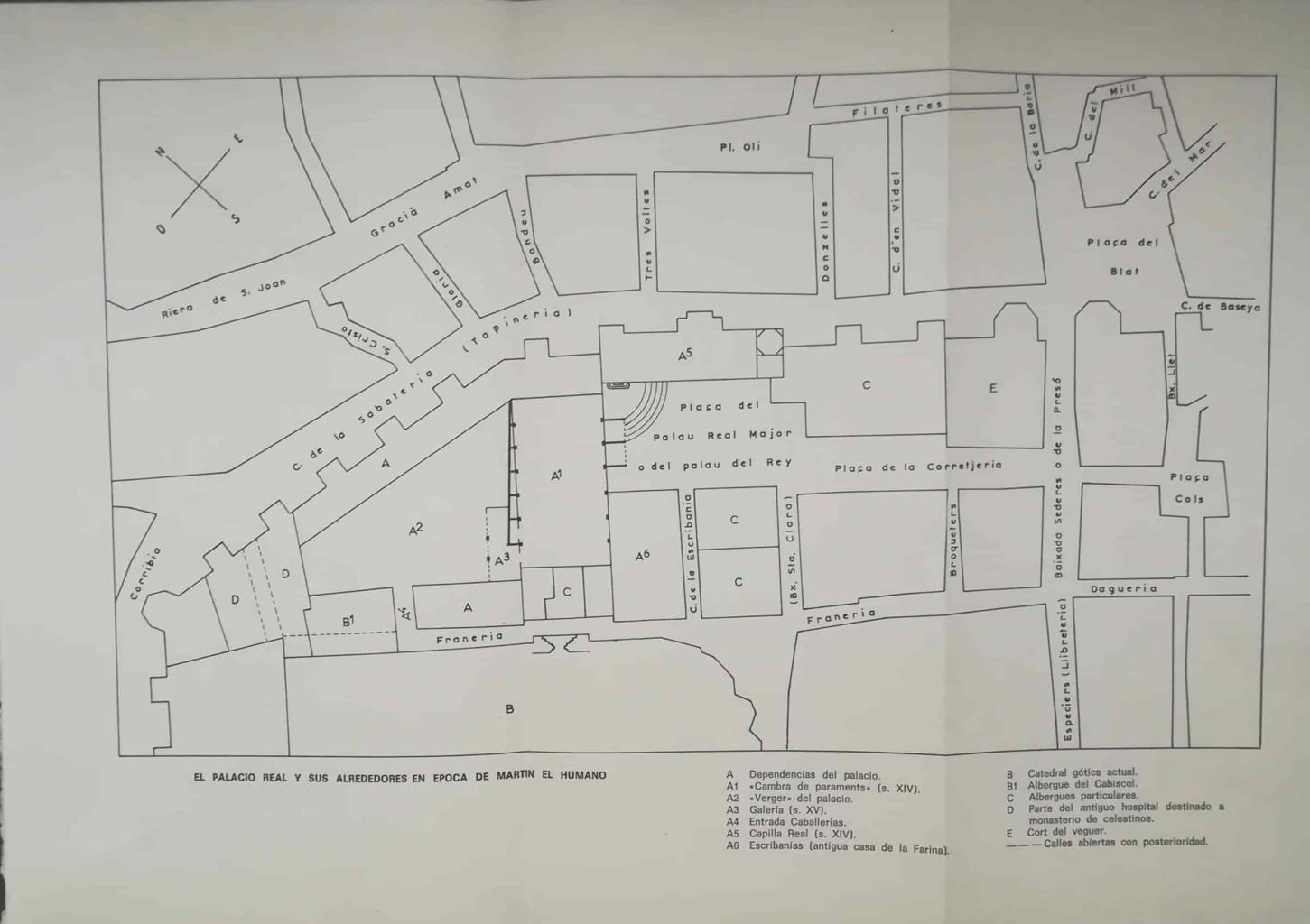 LAMINA V01884: Mapa del Palacio real en epoca de Martin el Humano