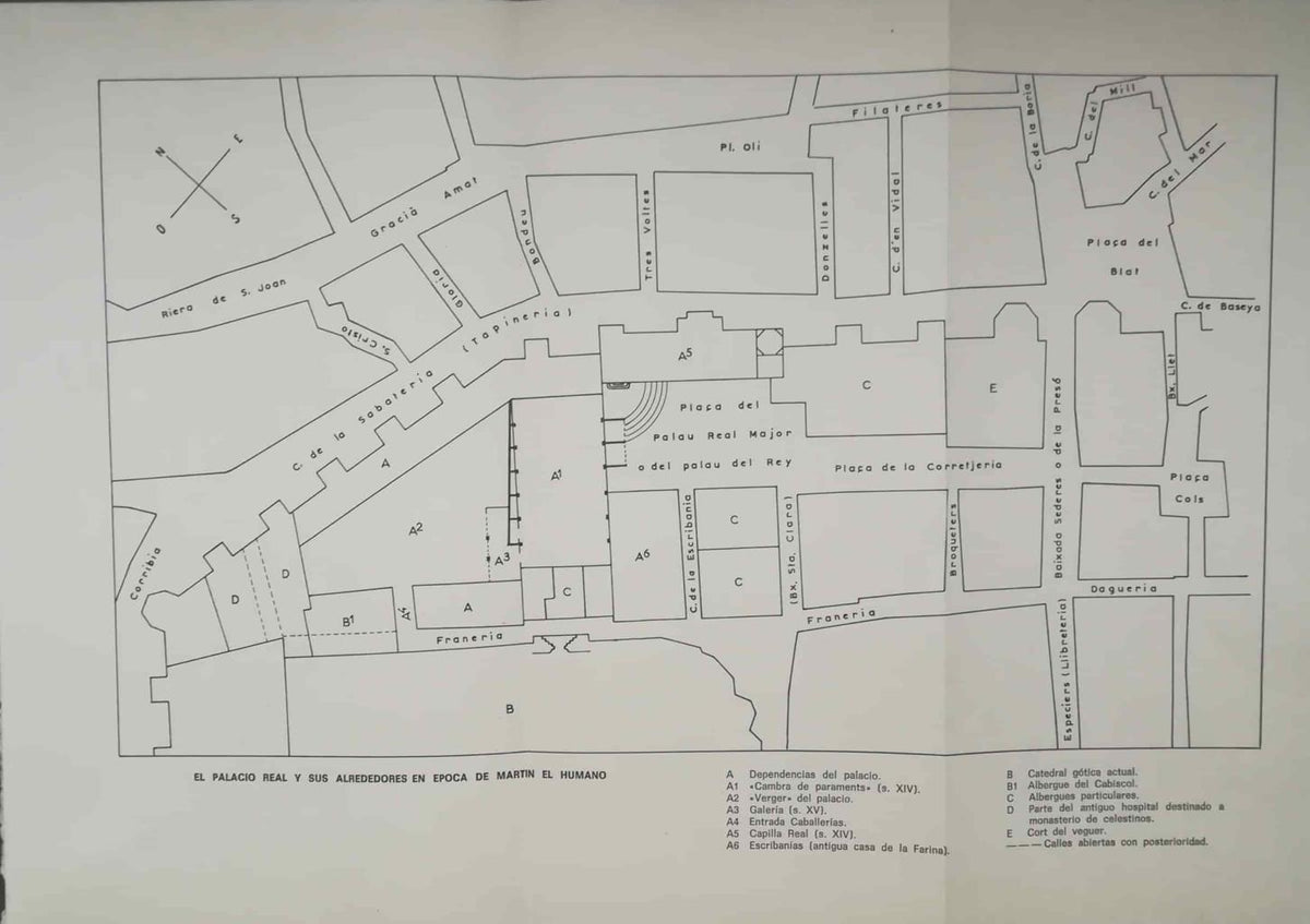 LAMINA V01884: Mapa del Palacio real en epoca de Martin el Humano