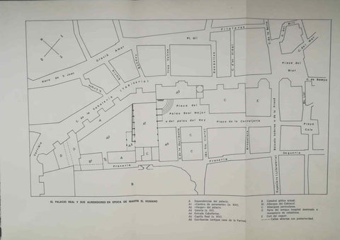 LAMINA V01884: Mapa del Palacio real en epoca de Martin el Humano