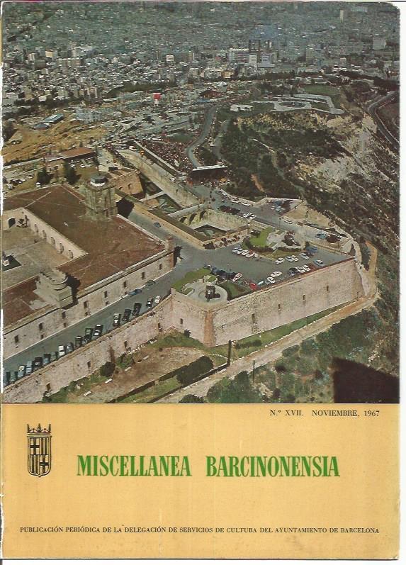 LAMINA V01890: Portada Miscellanea Barcinonensia. Numero XVII. Noviembre 1967