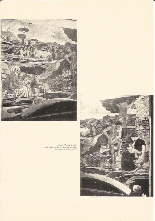 LAMINA V01945: Detalles de la pintura mural del Salon de San Jorge por J. Torres Garcia