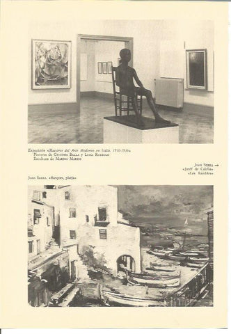 LAMINA V01957: Exposicion Maestros del Arte Moderno en Italia 1910-1935 y Barques platja por J. Serra