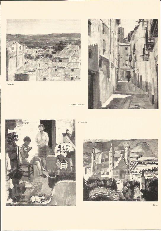 LAMINA V01943: Pinturas de Gabino, J. Serra Llimona, R. Duran y J. Curos
