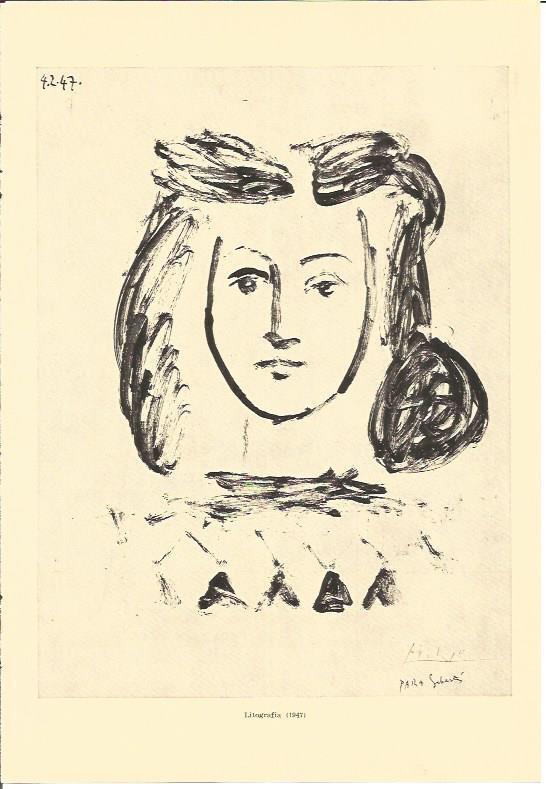 LAMINA V01923: Litografia de 1947 por Picasso