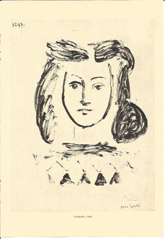 LAMINA V01923: Litografia de 1947 por Picasso