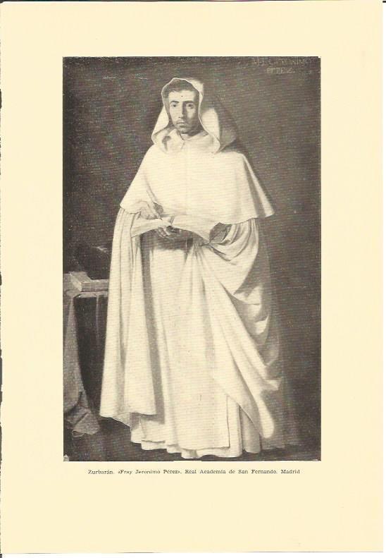 LAMINA V01928: Fray Jeronimo Perez por Zurbaran