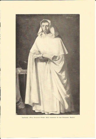 LAMINA V01928: Fray Jeronimo Perez por Zurbaran