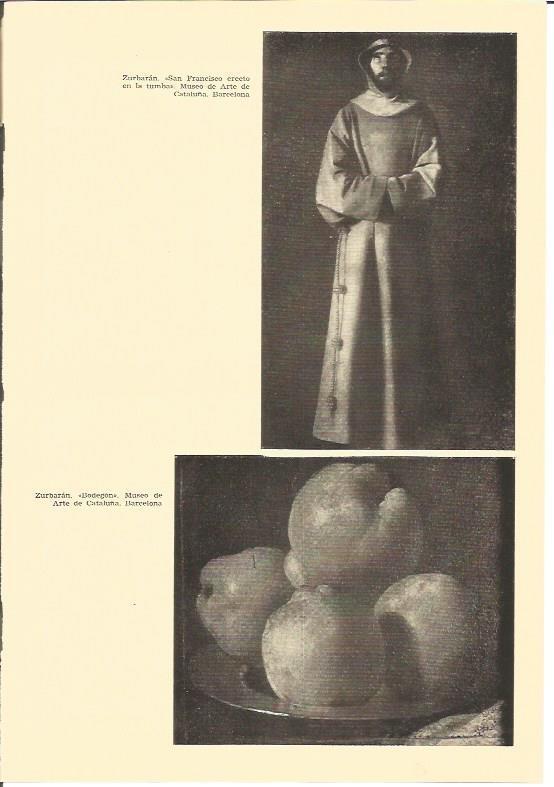 LAMINA V01929: San Francisco erecto en la tumba y Bodegon por Zurbaran