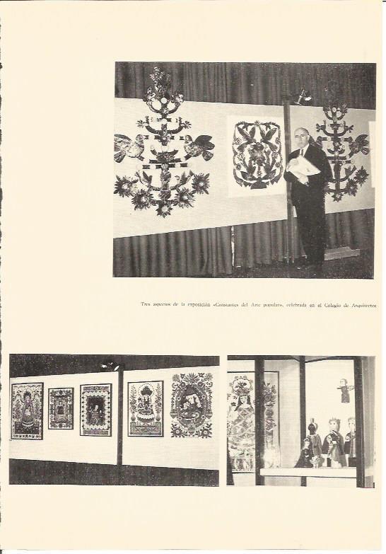 LAMINA V01940: Imágenes exposicion Constantes del Arte popular en Colegio de Arquitectos