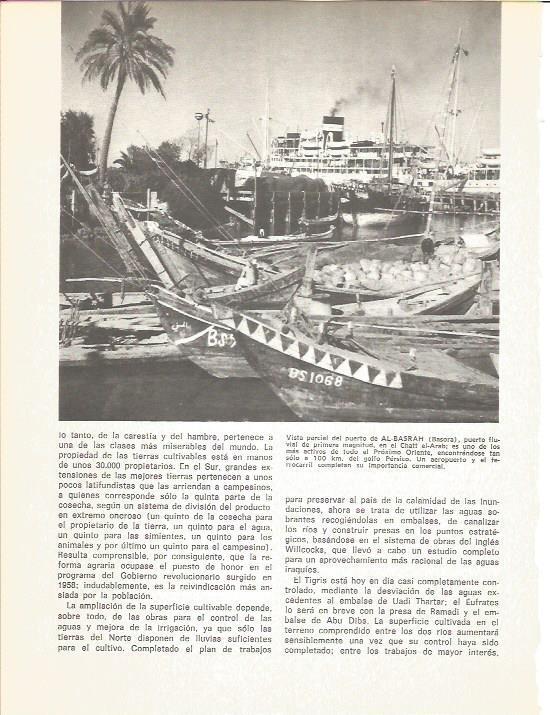 LAMINA V01807: Vista parcial del puerto de Al-Basrah en Basora