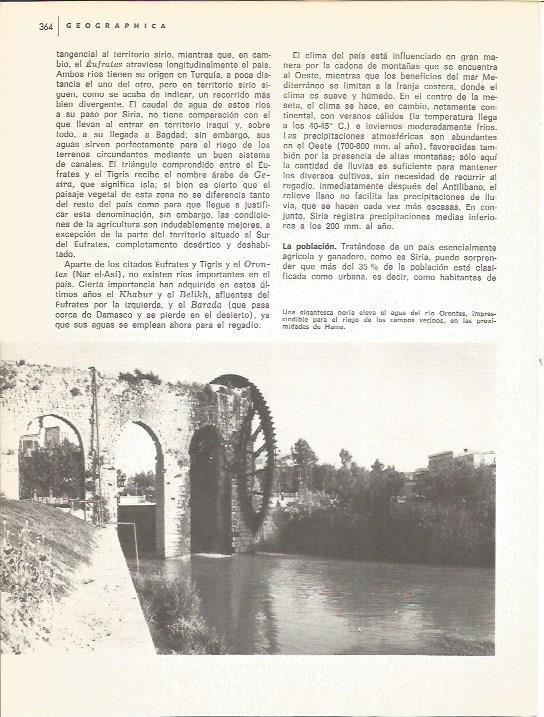 LAMINA V01808: Noria en el rio Orontes, Siria
