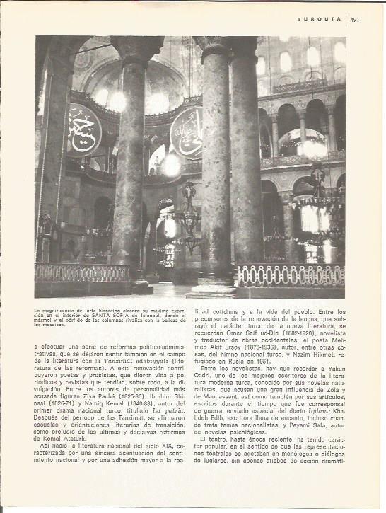 LAMINA V01819: Interior de Santa Sofia en Estambul