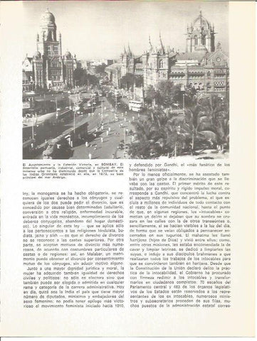 LAMINA V01780: Vistas Ayuntamiento y Estacion Victoria en Bombay