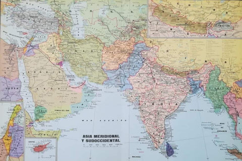 LAMINA V01782: Mapa Asia Meridional y Sudoccidental 