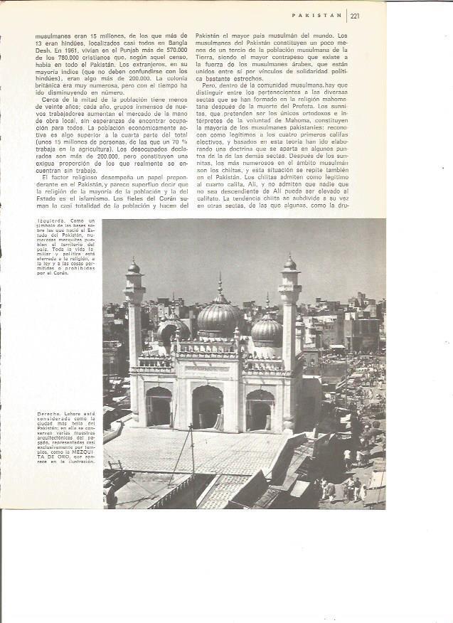 LAMINA V01790: Mezquita de Oro en Lahore