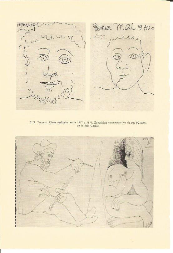 LAMINA V01861: Obras de Picasso entre 1967 y 1971