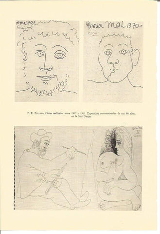 LAMINA V01861: Obras de Picasso entre 1967 y 1971