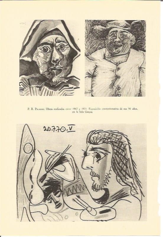 LAMINA V01862: Obras varias de Picasso entre 1967 y 1971