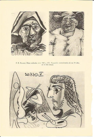 LAMINA V01862: Obras varias de Picasso entre 1967 y 1971